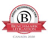 2020 Benchmark Litigation Highly Recommended Firm