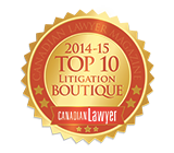 JSS Barristers named in the Top 10 Litigation Boutiques in Canada by Canadian Lawyer Magazine