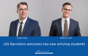 JSS Barristers welcomes two new articling students