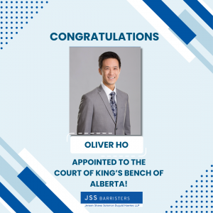 Oliver Ho is appointed a Justice of the Court of King’s Bench of Alberta