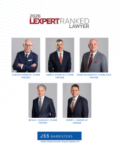 Nine of our lawyers have been recognized in the Landmark 30th Anniversary Edition of the 2026 Canadian Legal Lexpert Directory