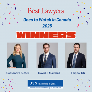 Three JSS Barristers Lawyers Named to 2025 Best Lawyers: Ones to Watch in Canada™