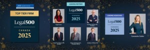 JSS Barristers Has Been Ranked as a Top-tier Firm in the Legal 500 Canada - 2025 Edition 