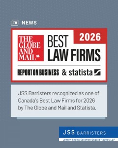 JSS Barristers Included on The Globe and Mail & Statista’s Canada’s Best Law Firms 2026 List