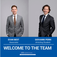 JSS Barristers is pleased to welcome Evan Best and Giovanni Perri