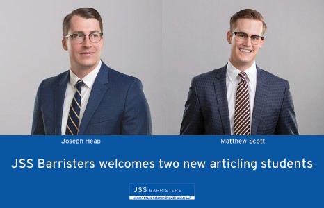 JSS Barristers welcomes two new articling students